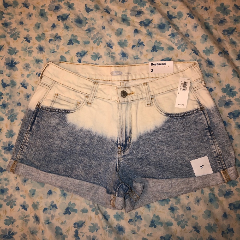 Old Navy Dipped Dyed Denim Shorts